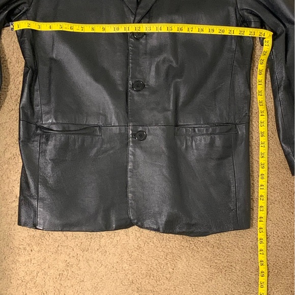 Black Leather Jacket Men’s L - Picture 4 of 8